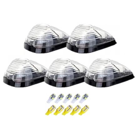 5X LED-hyttivalaisimet, kirkas linssi, vedenpitävä, sopii 99-16 Ford F250 F350 F450 Super Duty js