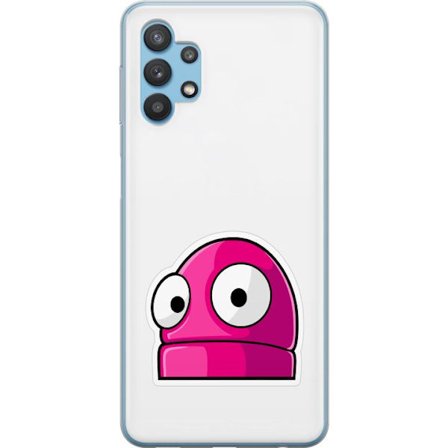 Kompatibel Mobilcover til Samsung Samsung Galaxy A32 5G Rosa tegneseriefigur med store øjne i legende og humoristisk stil