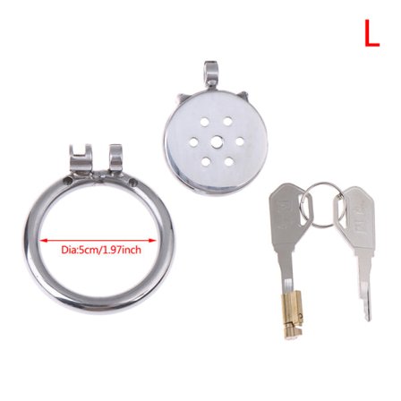 Kyskhetsbur för män i rostfritt stål, liten platt bur 50mm L