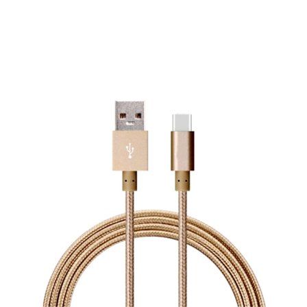 Nylonflätad USB till USB-C Kabel
