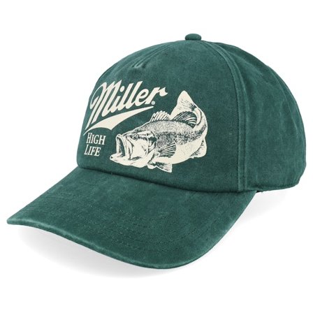 American Needle - Green - unconstructed - Cap - Miller High Life Walker Dark Green Dad Cap - Hatstore