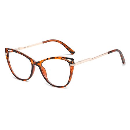 Anti-Blue Light Glasögon Runda Glasögon LEOPARD PRINT