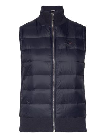 Knit Mix Down Vest Vests Padded Vests Navy Tommy Hilfiger