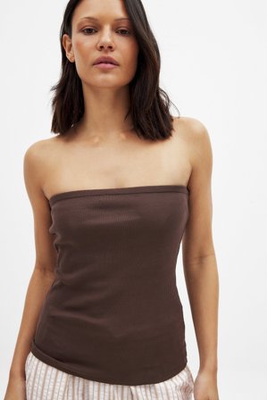 NA-KD Hropped côtelé - - Marron - L