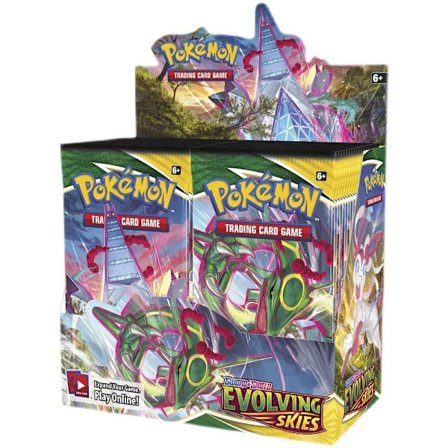 360 stk Gaveeske Evolving Skies Booster Pack Kompatibel med Barn Tegneserie Søte Spillkort Papir nå Evolving Skies
