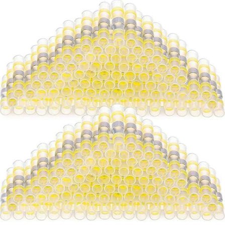 150 stk. 12-10 AWG Gule Loddetætningsledninger Lodde Krympeflex Vandtætte Ledningsstik E