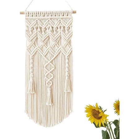 Vævet boheme macrame vægophæng til boligindretning