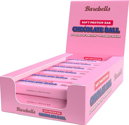 Barebells Proteinbar 12-pak (1 kasse) Soft Chocolate Ball, Helse & Madvarer, Snacks, Barer