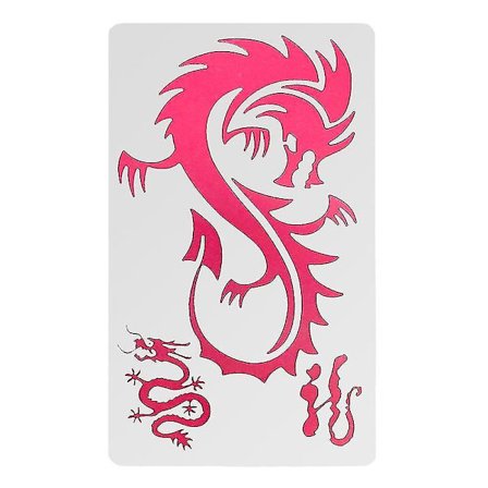 Metal Journal Stencils Dragon Rustfrit Stålskabelon til Maling Træbrænding