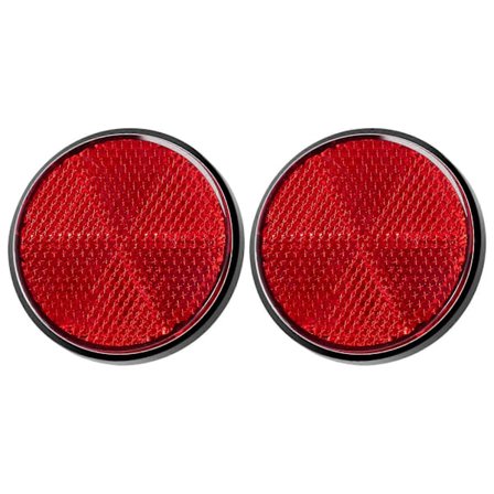 2 kpl Pyöreä Punainen Heijastin Yleismalli Moottoripyörälle ATV 5.6*0.8cm