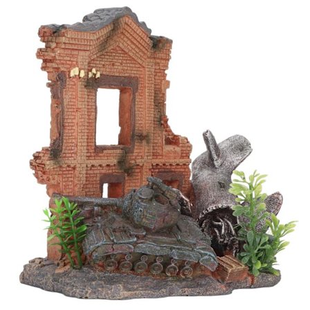 Akvarium Tower Decoration Artificiell Plan Crash Resin Fish Tank-dekoration för färskvatten och havsvattentankar