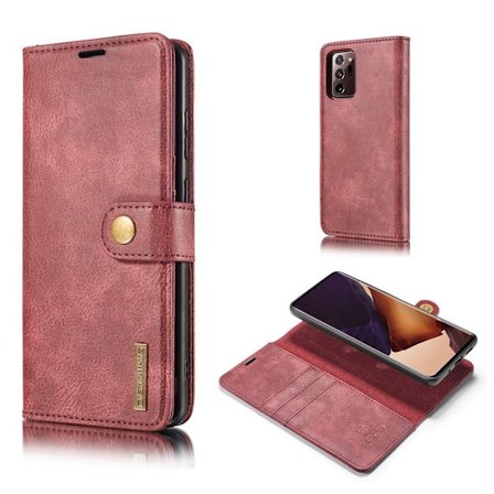 DG.MING Samsung Galaxy Note 20 Ultra 2-in-1 lompakkokotelo - Punainen