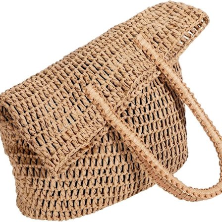 Halm Strandtaske, Boheme Flettet Skuldertaske, Rejse Ferie