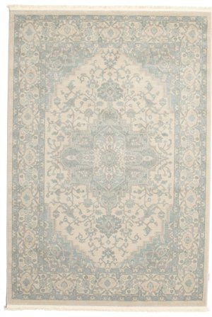 Ziegler Phoenix 160X225 Beige Crema/Azul Claro Medallón Alfombra