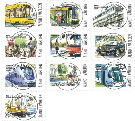 Åland - Udstillingsfrimærker 2019 - Stemplet sæt 10v
