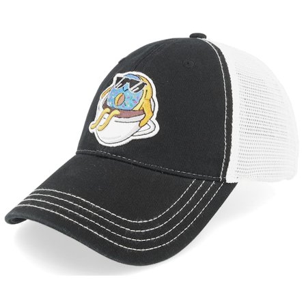 Abducted - Zwart trucker Cap - Doughnut In Coffe Cup Patch Black/White Dad Cap @ Hatstore