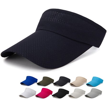 Unisex solhat - hurtigtørrende sommerhat - baseballkasket med atletisk skygge - sort - one size fits all