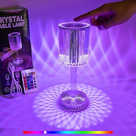 16 Färgförändrande RGB Touch-lampa, Akryl Bordslampa med Fjärrkontroll