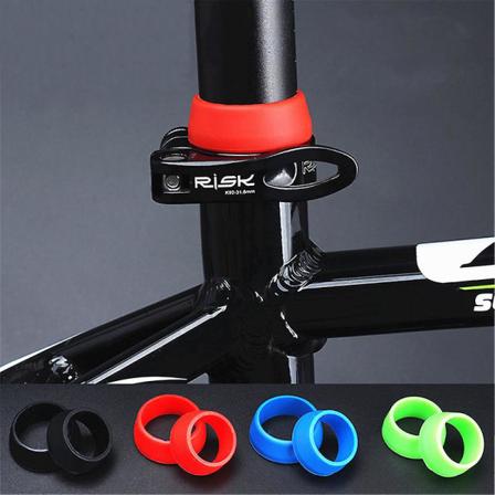 3 st Cykelsitsstolpe Gummi Ring Cover Green 30-35MM