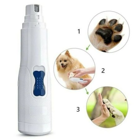 Elektrisk negleklipper for kjæledyr, kloklippemaskin, negleklipper for hund og katt, klotrimmer, rengjørings- og pleieverktøy for kjæledyr