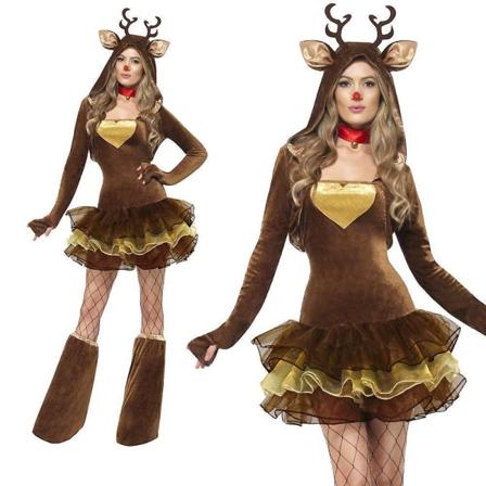 Halloween Poron Cosplay-asu Joulupuku lähellä X1208