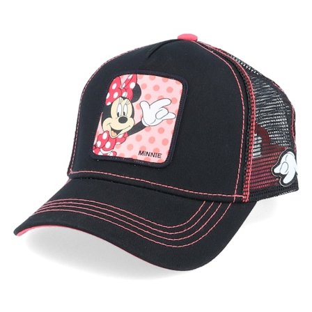 Capslab - Svart trucker Keps - Disney Minnie Mouse Black/Pink Trucker @ Hatstore