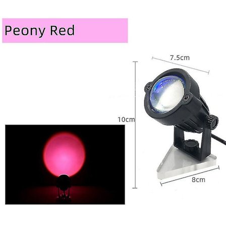 Golden Hour-lampa Solnedgång Regnbåge Projektionslampa LED Atmosfärisk Nattlampa Hem Kaffebar Bakgrundsväggsdekoration