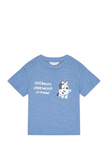 Mango Bluey Printed T-Shirt - Blue - 4-5