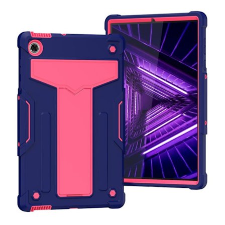 Lenovo Tab M10 FHD Plus silikonfodral - Mörkblå / Röd