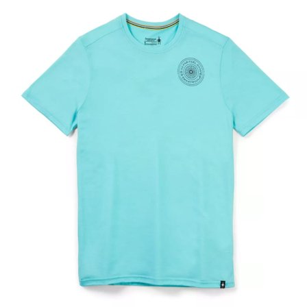 Smartwool Men's Merino Sport Go Far, Feel Good Spokes Graphic Tee Men Short sleeved fitness sweater Blue XL