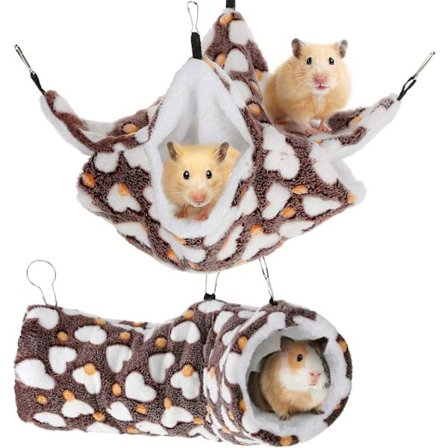 Hammock för råttor, dubbellager, liten djurbur, hamster, DXGHC