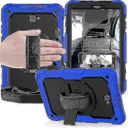 Samsung Galaxy Tab A 10.1 Suojakotelo 2016 SM-T580/T585 Näytönsuojalla, Iskunkestävä Kestävä Kotelo Kynätelineellä, Sininen, Lapsille