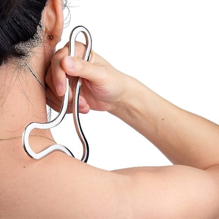 Gua Sha skrabemassageværktøj, rustfrit stål muskelscraper, metal Guasha-værktøj, Iastm-værktøj til lymfedrænage-terapi og muskelsmertelindring (a)