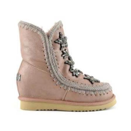 Mou, Eskimo Inner Wedge Short Star Boots Roze, Dames, Maat:38 EU
