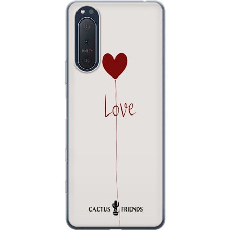 Kompatibel Mobilcover til Sony Sony Xperia 5 II Cactus and Friends - Love Balloon Minimal