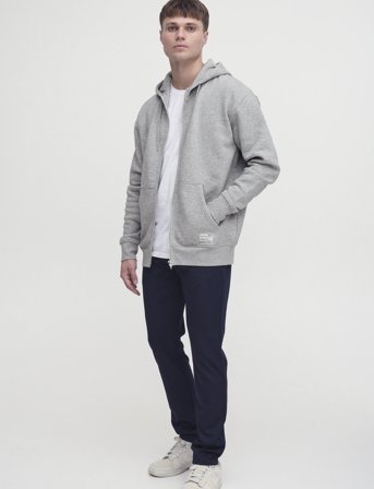 Solid Sdlenz Zipper Sw - Grey - M