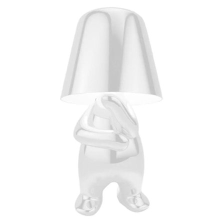 Sengebordslampe, gull Thinker-lampe Skrivebordslampe Trådløs oppladbar bærbar dekorativ nattbordslampe med usb-lading