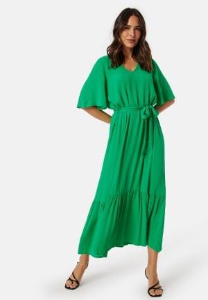 BUBBLEROOM Butterfly Sleeve Viscose Dress 36 Green Mekot Dam