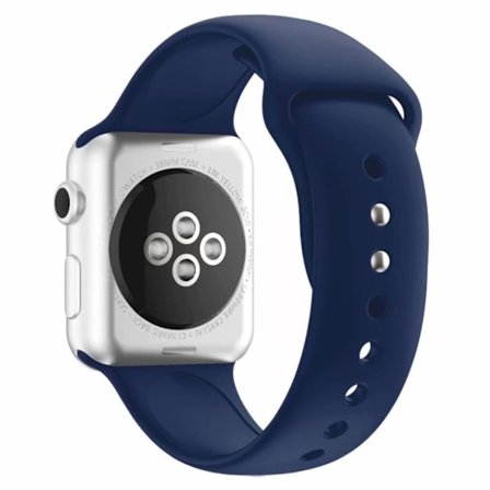 Apple Watch Series 4 40 mm klockarmband i silikon med dubbla stift - Midnattsblå