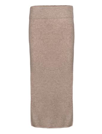 Lidya Skirt Knälång Kjol Beige Twist & Tango