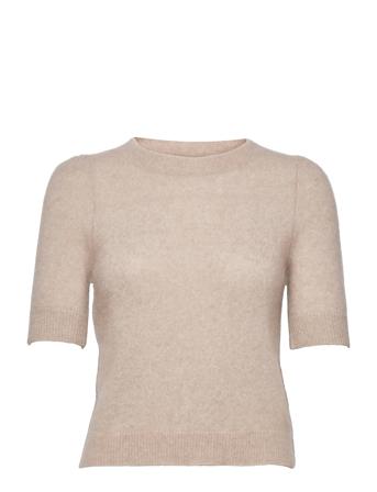 Soft Sweater W/Short Sleeve Beige Cathrine Hammel