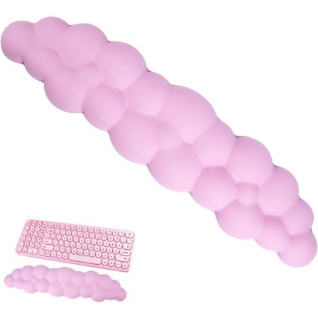 Keyboard Cloud Håndleddsstøtte, Myk Komfortabel Søt Keyboard Håndleddsstøtte Anti-Skli Ergonomisk Støtte Cloud Skrivebord Håndleddsstøtte & Memory 
