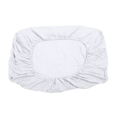 Dra-på-lakan Spjälsäng Helt Bomull Krinklat Tyg Mjukt Andningsbart Bekvämt Småbarnssäng Madrass Grå