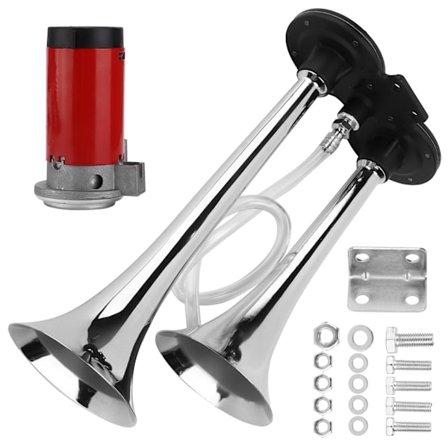 Bil Dual Trompet 12V 150dB Forkromet Sort med Kompressor Udskiftning til SUV Motorcykel Båd Off Road