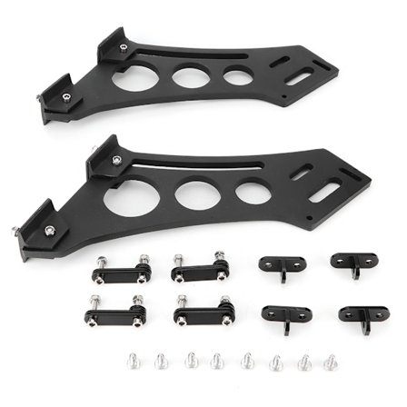 10" Universal Car CNC Aluminium Alloy Rear Wing Trunk Racing Tail Spoiler Legs Mount Brackets