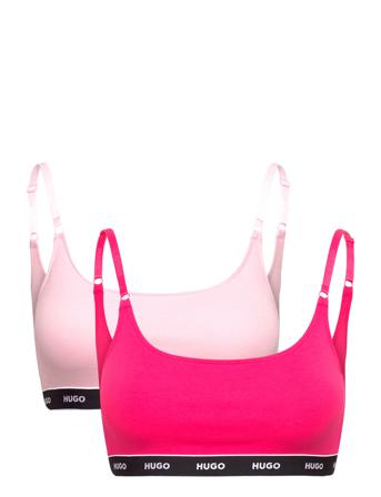 Twin Bralette Stripe Lingerie Bras & Tops Soft Bras Tank Top Bras Rosa HUGO