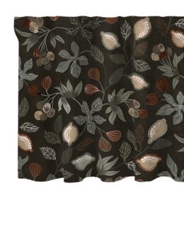 Yhdistelmänauhakappa Palma, jossa on painettu sitruuna- ja viikuna-aihe Musta