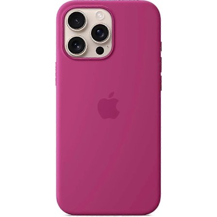 1 x Apple iPhone 16 Pro Max Silikone Cover med MagSafe og Kamerakontrol - Fuchsia