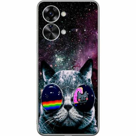 Oneplus Nord 2t Mjukt Skal - Space Cat