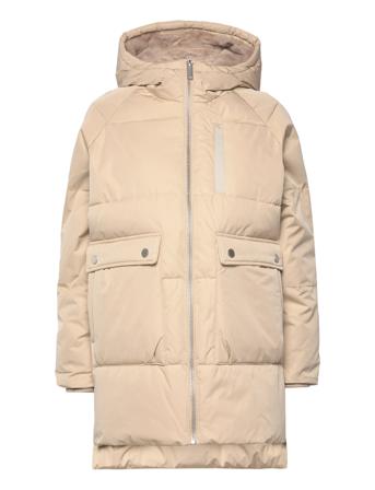 Mschpavinaria Hood Jacket Topattu Pitkä Takki Kermanvärinen MOSS COPENHAGEN